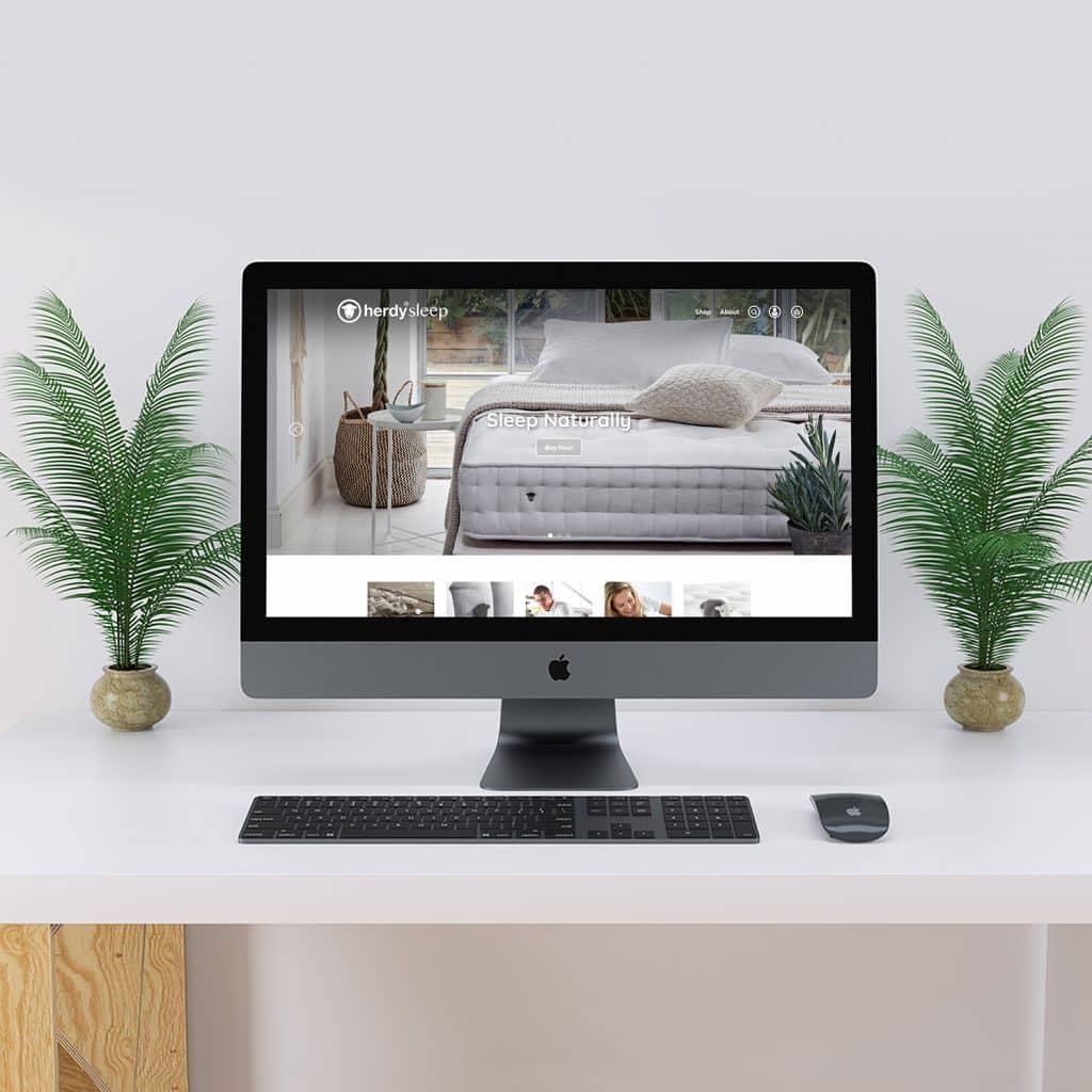 Herdy Sleep website demonstrated on a desktop